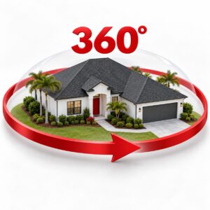 Illustration of Pest Control 360 protection around a home